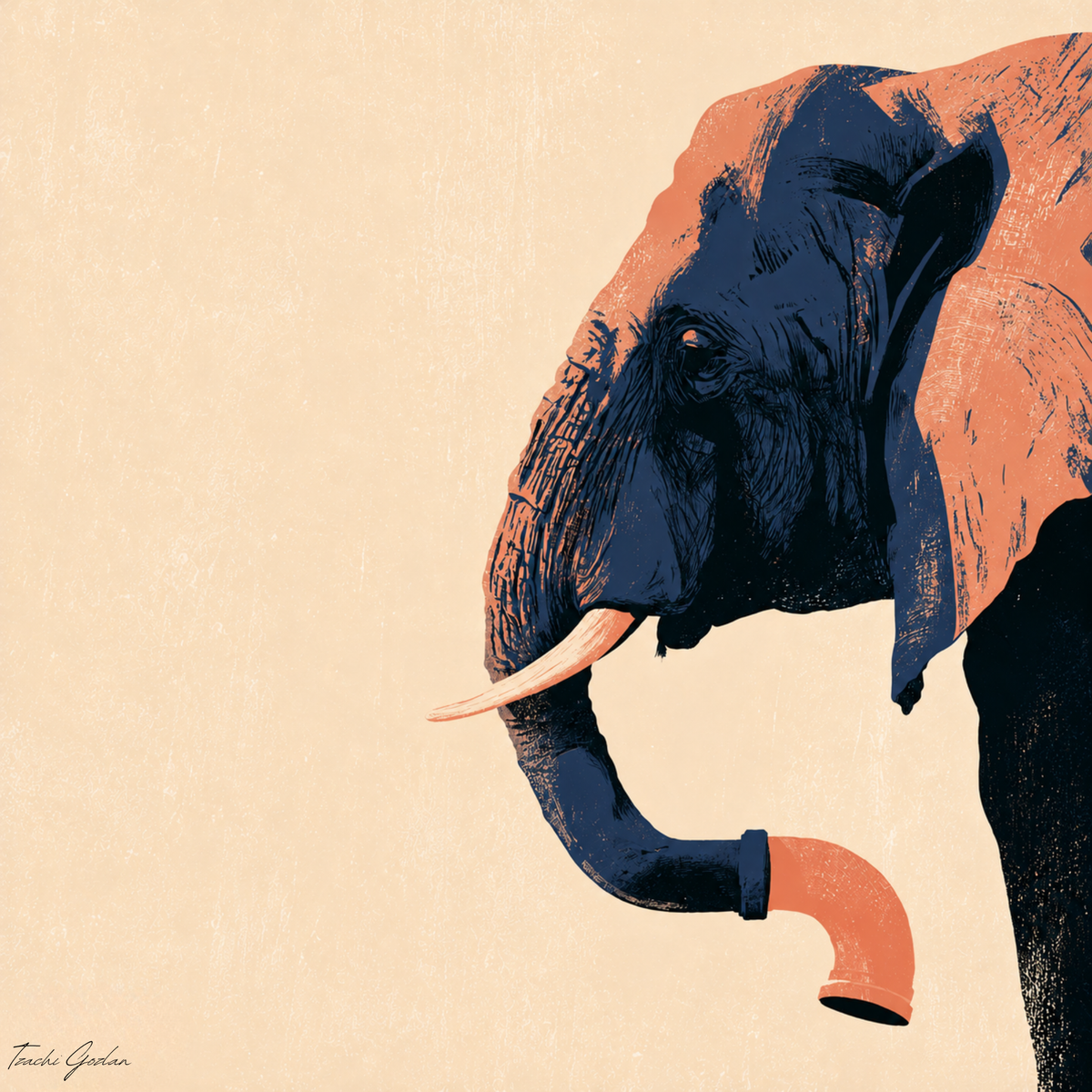 Wild Pipe by Tzachi Gozlan – Animals collection pipe art print